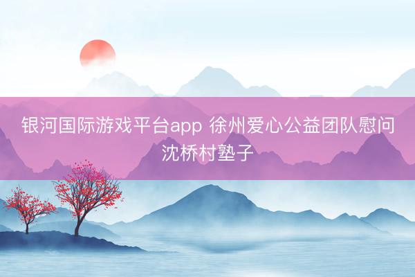 银河国际游戏平台app 徐州爱心公益团队慰问沈桥村塾子